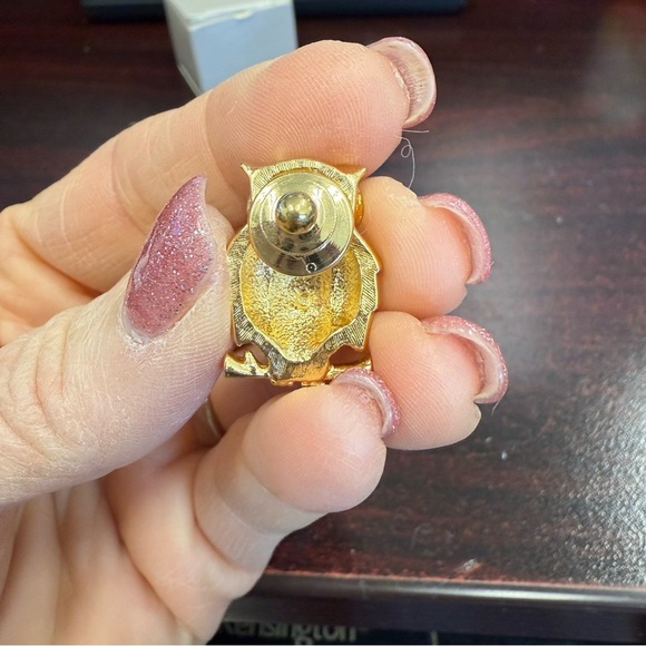 Avon Vintage “precious sentiments” Owl Brooch - Orange and Goldtone - Picture 5 of 5